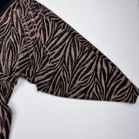 Venus shimmery Zebra Print bodycon dress Size L - Picture 6 of 8